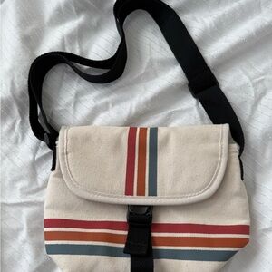 Striped Canvas Camera Bag